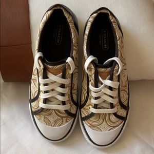 Coach Brown Swirl Barrett Tennis Sneakers